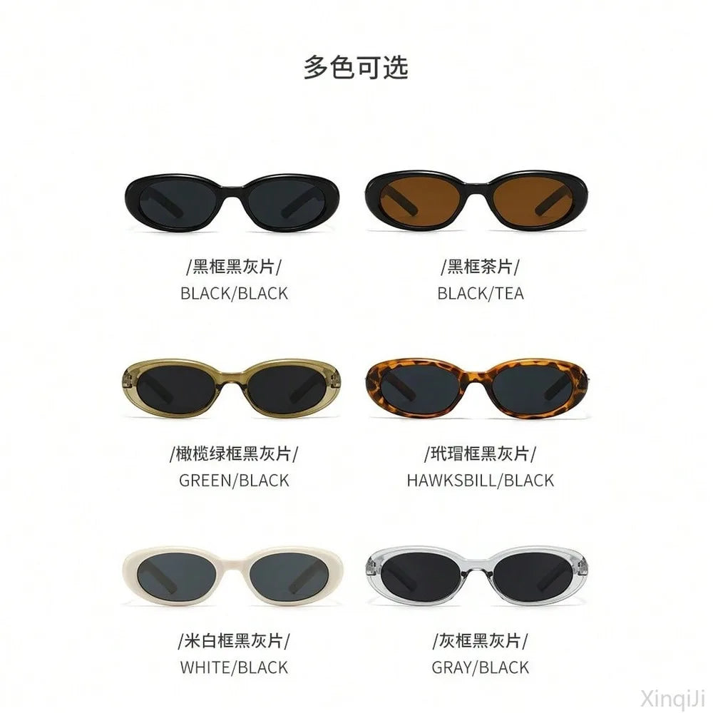 New Fashion Oval Frame Sunglasses Unisex UV400 Protective Retro Sunglasses for Men and Women