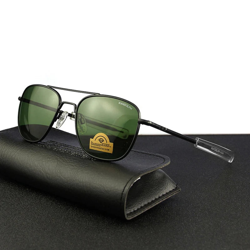 RE Pilot Sunglasses Men UV400 Top Quality American Army Military Mirror AGX Tempered Glass Lens Sun Glasses