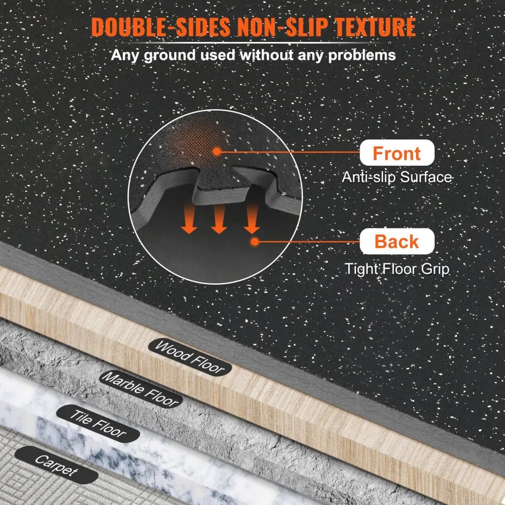25 PCS 1/2 inch Thick RV Floor Mats, 24" x 24" EVA Foam & Rubber Top Interlocking Workout Floor Mats with 100 sq.ft Coverage