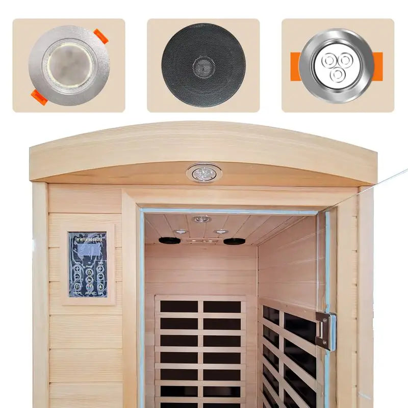 Low EMF Front Door Infrared Heating Sauna Room For One