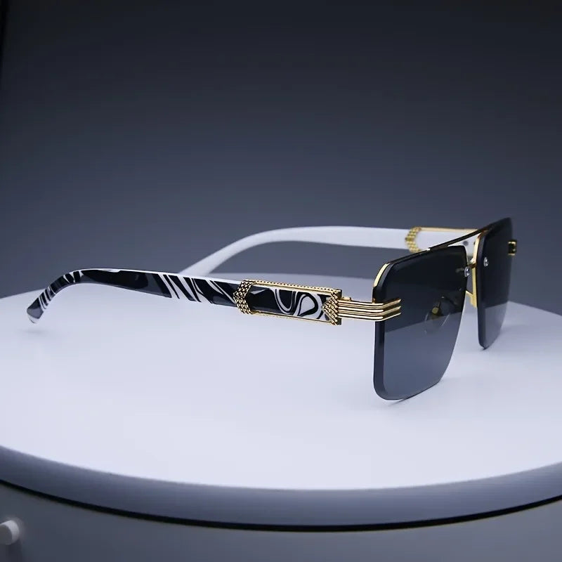 Fashion Rimless Sunglasses Men Women Populare Frameless Sun Glasses Male Female Classic Small Square Summer Traveling Shades