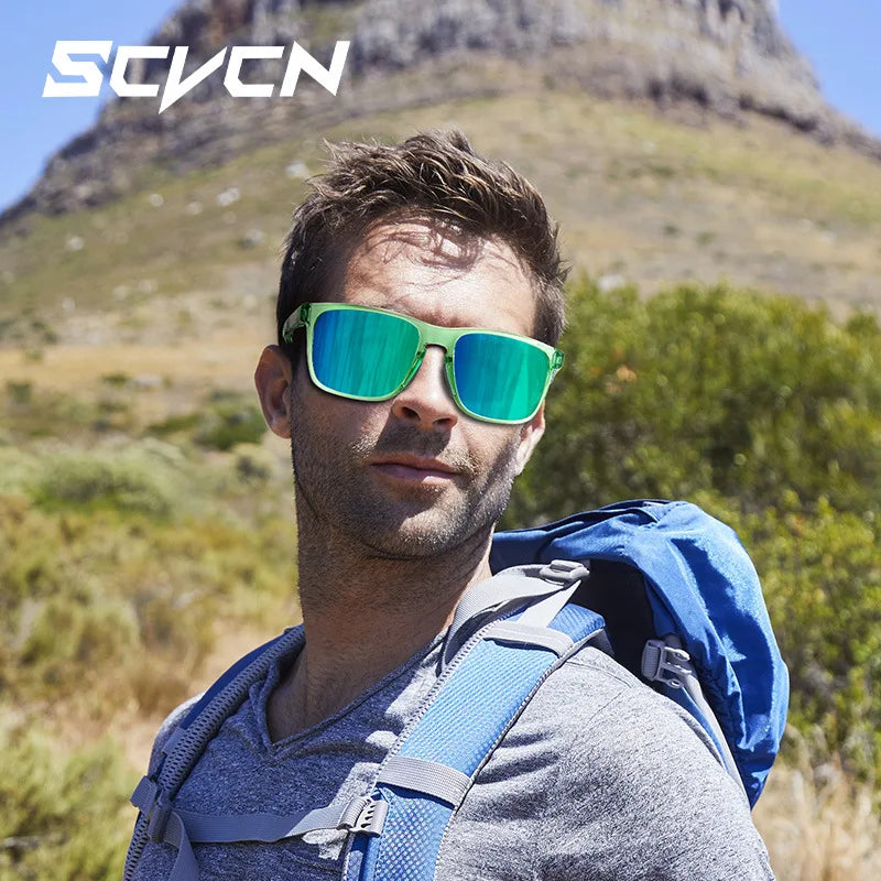 SCVCN Polarized Outdoor Sunglasses Anti-UV Anti-Glare Cycling Driving Fishing Sports Eyewear Unisex