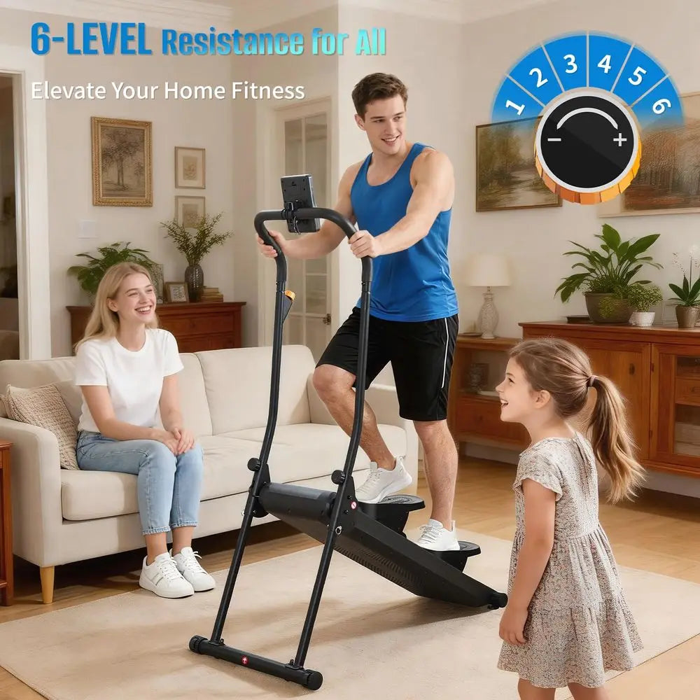 Stair Stepper for Home, 6Level Magnetic Resistance Stepper Machine with Incline Modes amp LCD Monitor, 330LBS Capacity Quiet St