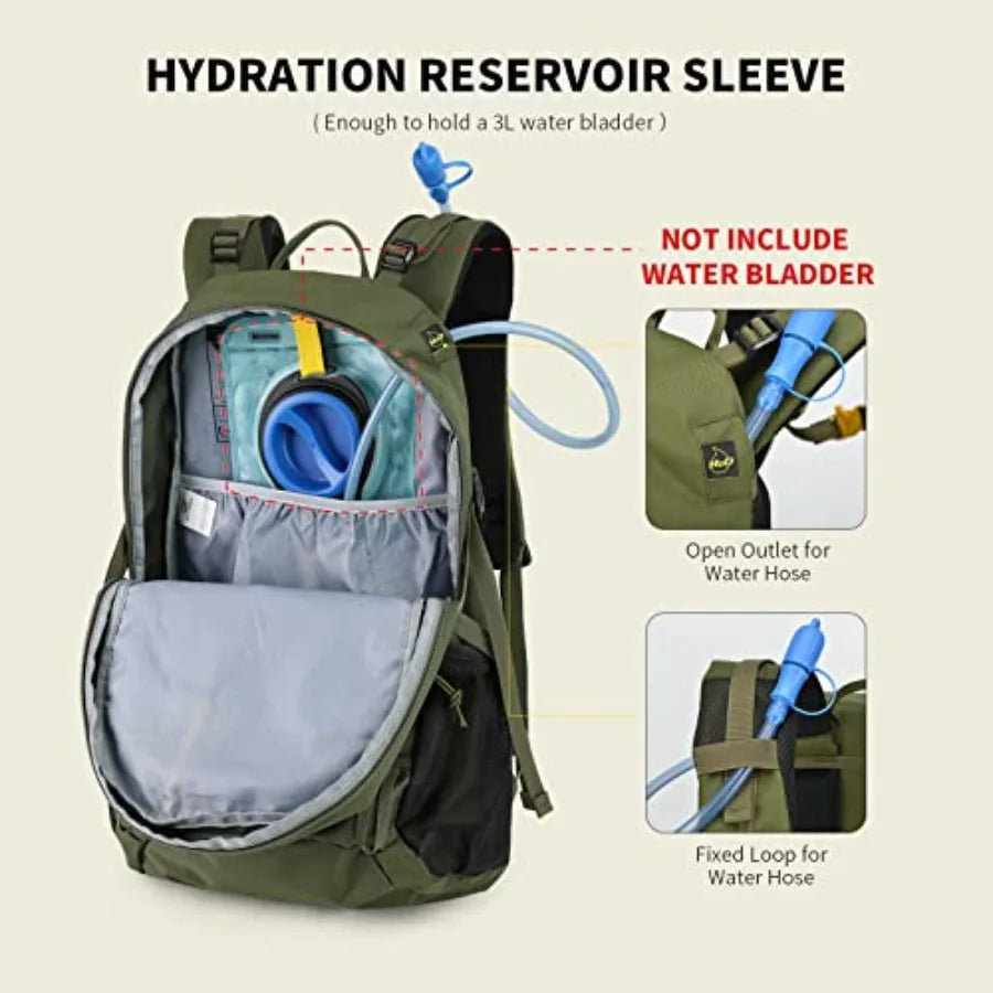 Hiking Backpack for Men Women, 35L Lightweight Travel Daypack, Outdoor Camping Back Pack with Multiple Compartments, Durable fo