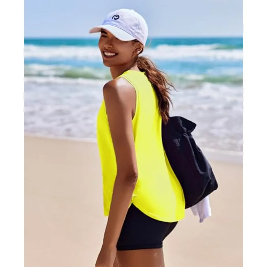 Women Yoga Tank Top UPF 50 Quick Dry Sleeveless Athletic