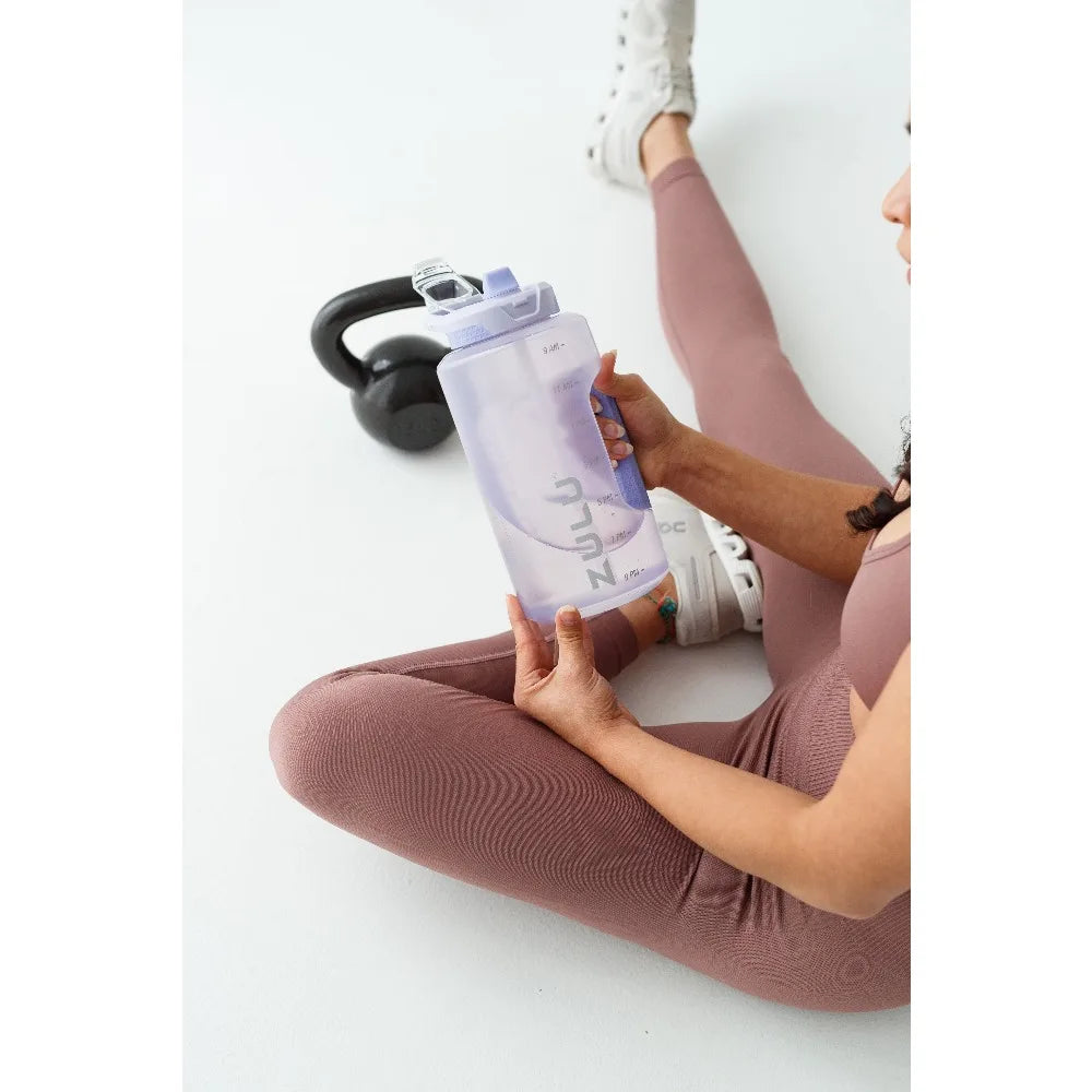 Half Gallon Water Bottle 64 Oz BPA Free Plastic Reusable Jug with Handle Leak Proof Sports Gym Outdoor
