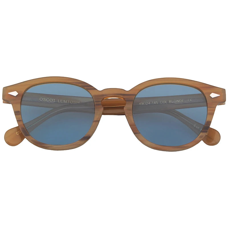 Johnny Depp Polarized Sunglasses Man Round Lemtosh Sun Glasses Woman Luxury Brand Vintage Acetate Frame Night Vision Goggles