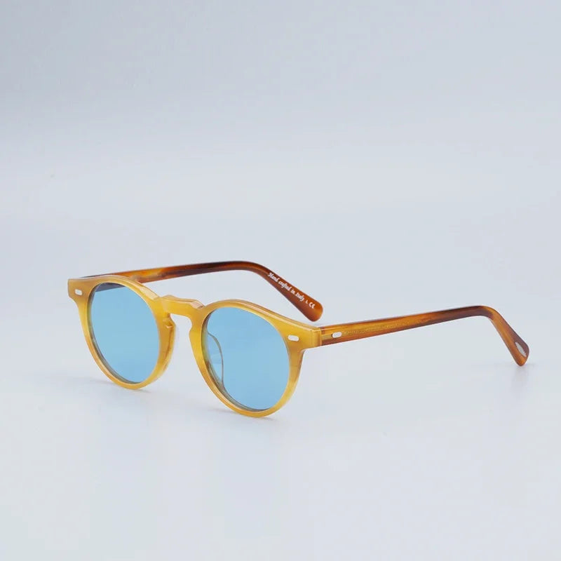 Oliver Gregory Peck Sunglasses Women Acetate Retro Round Polarized Vintage Driving Glasses Shades for Women Designer Sunglasses