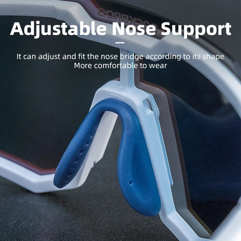 ROCKBROS Cycling Glasses Photochromic Bike Bicycle Glasses Polarized Men Sunglasses MTB Road Cycling Eyewear Protection Goggles