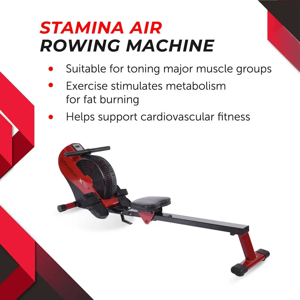 ATS Air Rower Machine with Smart Workout App Foldable Rowing Machine with Dynamic Air Resistance for Home Gym Fitness Up to 250