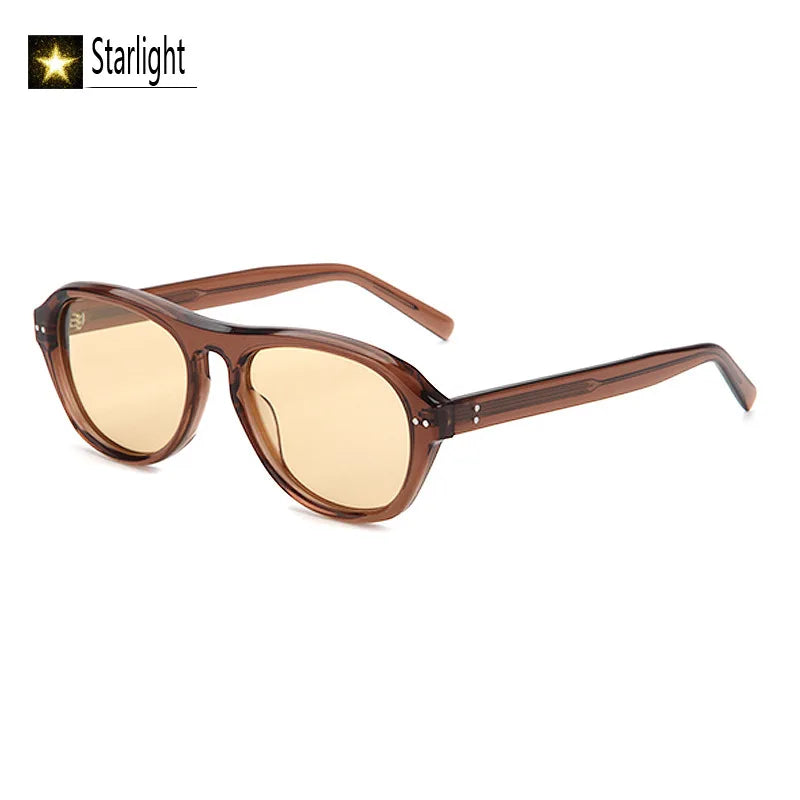 Large Frame Polarized Thick Acetate Sunglasses Man Fishing Trendy Glasses Men Classic UV400 Retro Eyewear Women Outdoor 146mm