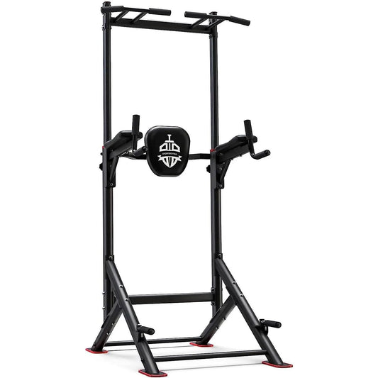 Sportsroyals Power Tower Pull Up Bar Station, 450LBS Stable Pull Up Dip Station for Home Gym Strength Training Equipment