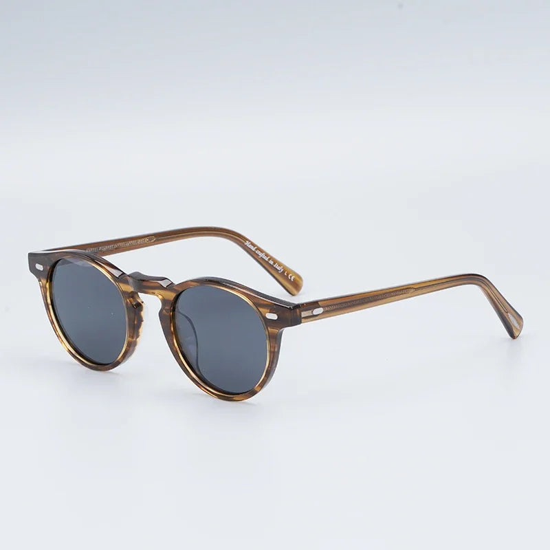 Oliver Gregory Peck Sunglasses Women Acetate Retro Round Polarized Vintage Driving Glasses Shades for Women Designer Sunglasses