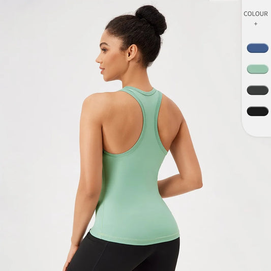 Racerback Women Tank Top Sweat Wicking Quick Dry Breathable Gym Workout