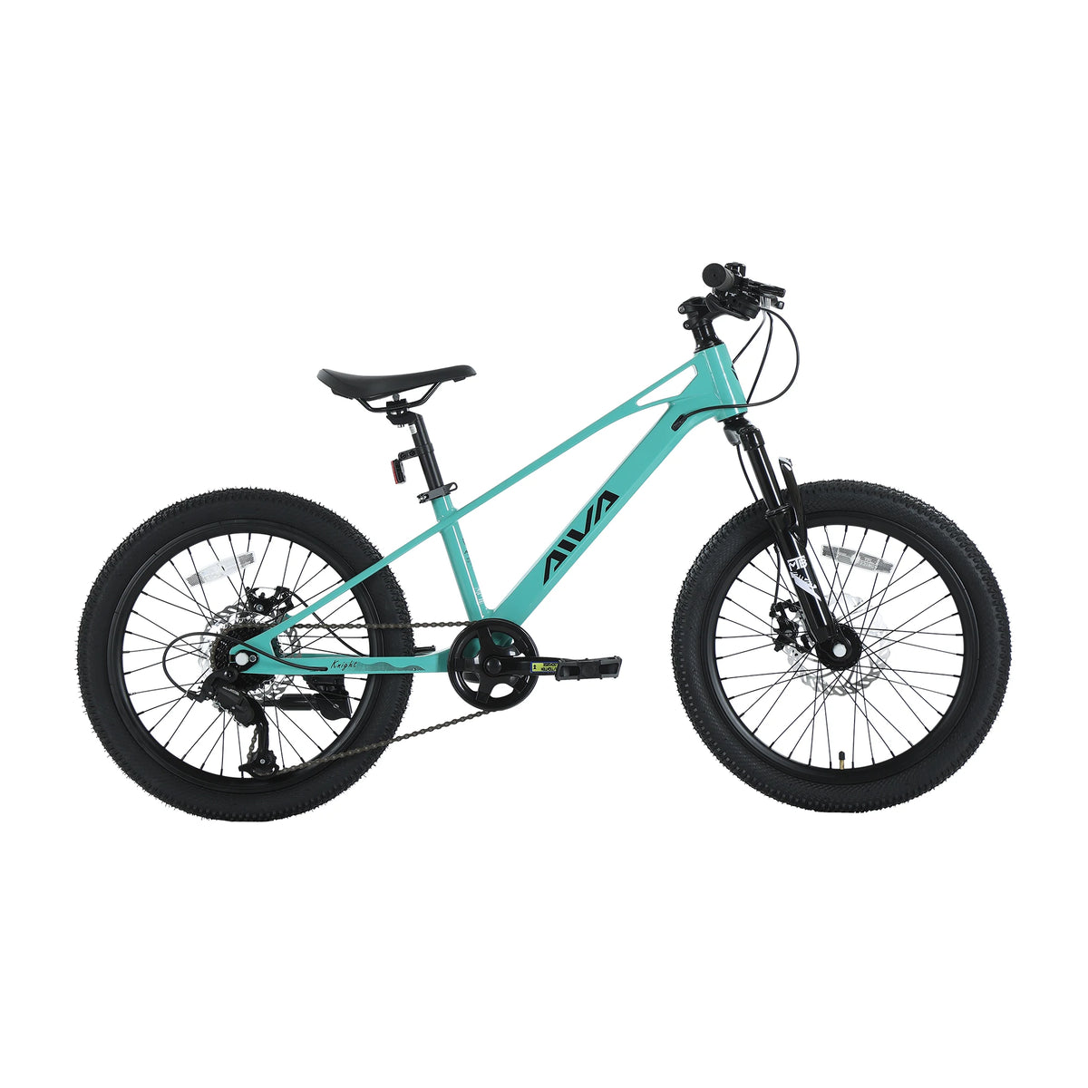 AIVA KNIGHT20 20 Inch Hardtail Mountain Bike, 7-Speed MTB, Bicycle for Teens & Adults, Lightweight Magnesium Frame, Suspension Fork, Front & Rear Disc Brakes