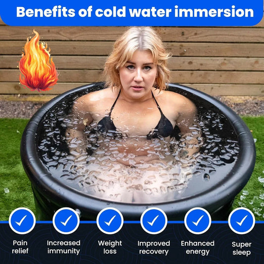 Ice Bath Tub For Athletes With Cover Cold Plunge Recovery Pool Portable