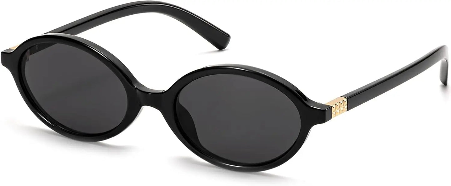 Retro Oval Sunglasses for Women Vintage 90s Y2K Trendy Designer Sun Glasses