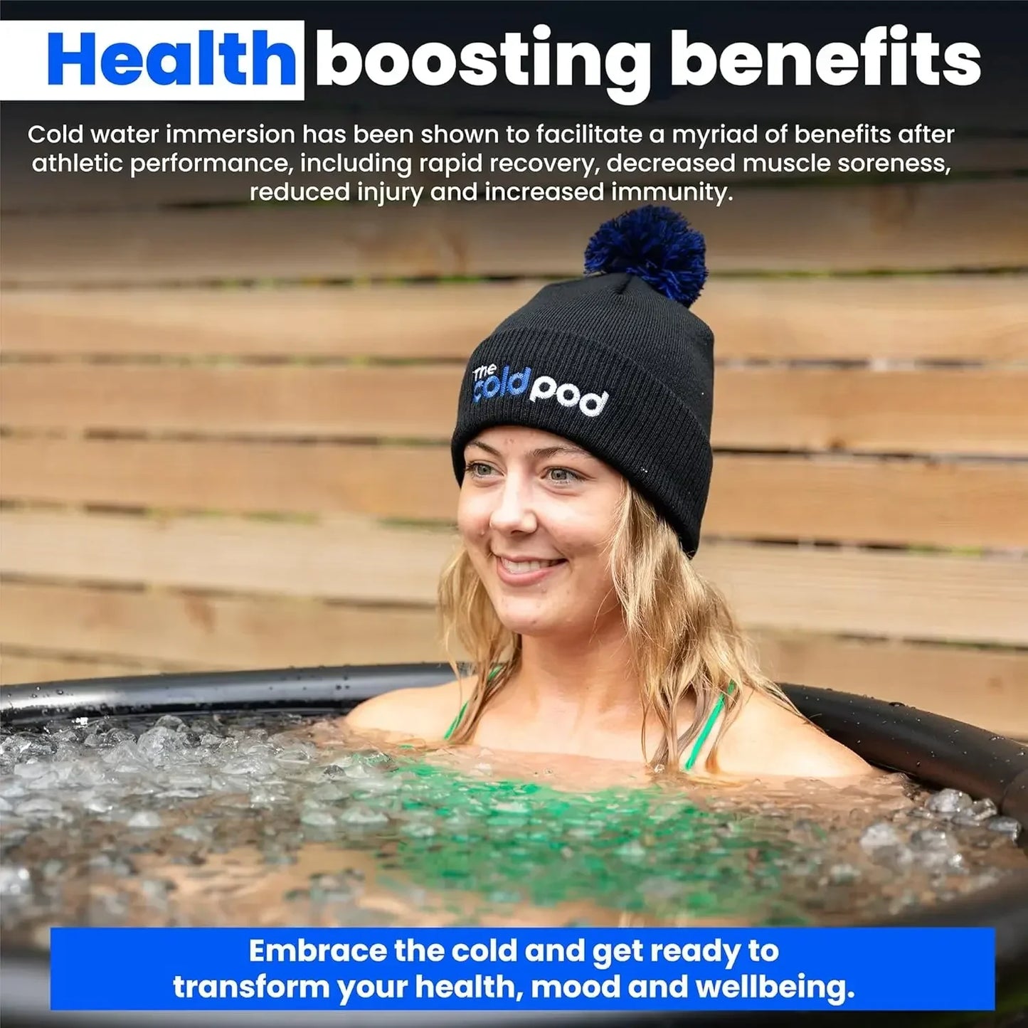 Ice Bath Tub For Athletes With Cover Cold Plunge Recovery Pool Portable
