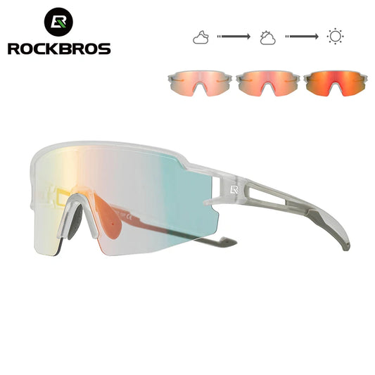 ROCKBROS Cycling Glasses Photochromic Bike Bicycle Glasses UV400 Sunglasses Sports Protection Eyewear MTB Road Cycling Goggles