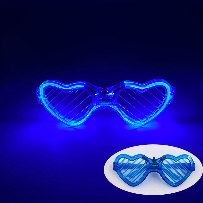 Glowing Just Married Glasses LED Heart Sunglasses Romantic Eyewear for Wedding Couple Lovers Bridal Party