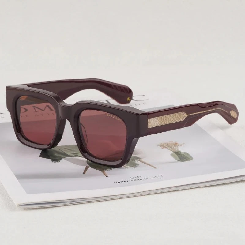 JMM Jules Square Acetate Classical Sunglasses Limited Edition Uv400 Men and Women Designer Brand Style in Japan Eyeglasses
