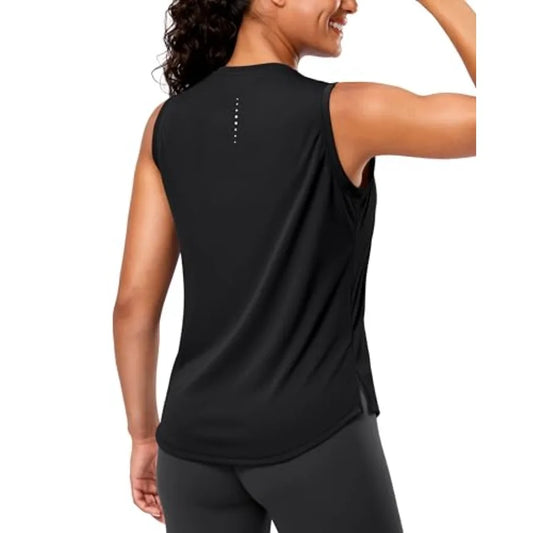 G Gradual Women's Sleeveless Workout Tops Lightweight High Neck Tennis Yoga Shirts Running Athletic Tank Tops for Women