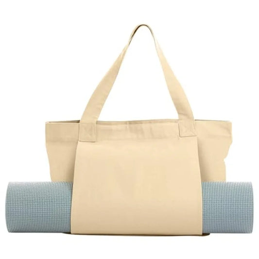 Yoga Mat Carrier, Gym Bag With Yoga Mat Holder, Women Canvas Tote With Shoulder Strap For Pilates, Travel, Office, Sports, Work