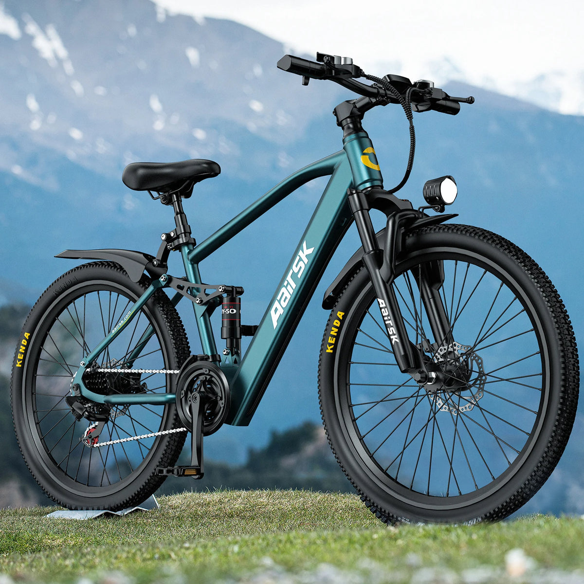 Electric Bike for Adults, 750W Peak Ebike, 40Miles 25MPH Electric Mountain Bike, 24''/26" Adult Electric Bicycle with 36V Battery, 21 Speed, Full Suspension, UL 2849 Certified