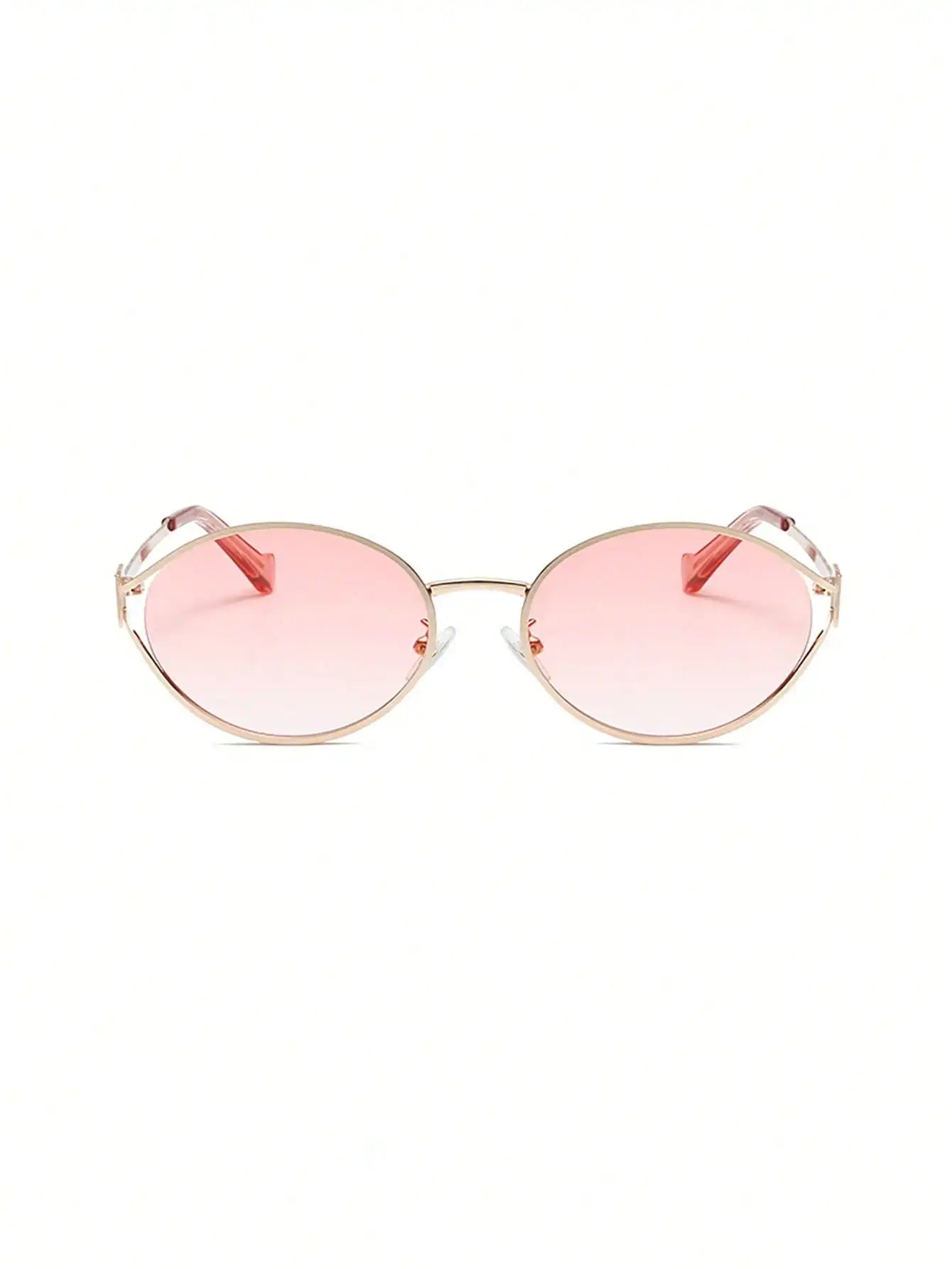 1pc Fashionable And Exquisite Hollow Oval Women's Fashion Glasses, Exquisite And Elegant, Suitable For Wearing In Various Occasions