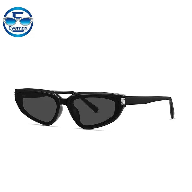 Y2K Cat Eye Sunglasses Women Trendy Olive Green Shades UV400 Protection Retro Narrow Small Frame Sun Glasses Fashion Streetwear