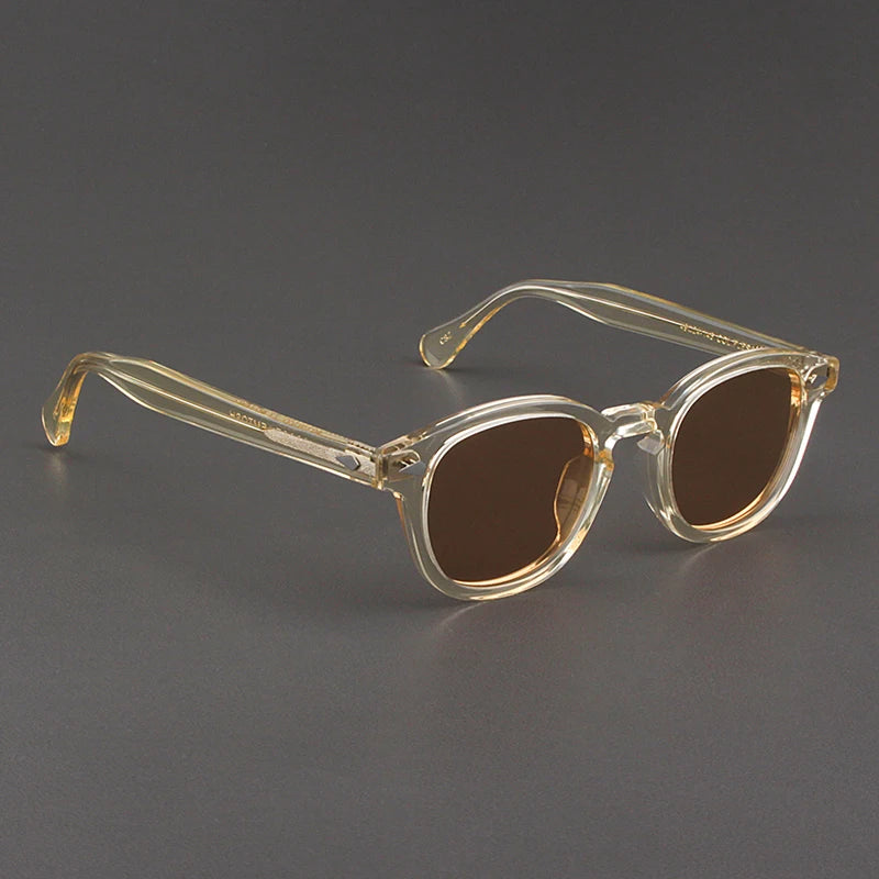 Johnny Depp Polarized Sunglasses Man Round Lemtosh Sun Glasses Woman Luxury Brand Vintage Acetate Frame Night Vision Goggles