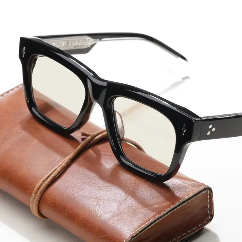 Fashion Top Design Handmade Square Acetate Sunglasses Men Women Classic Sunglasses Outdoor UV400 Protection Eyewear Custom Logo
