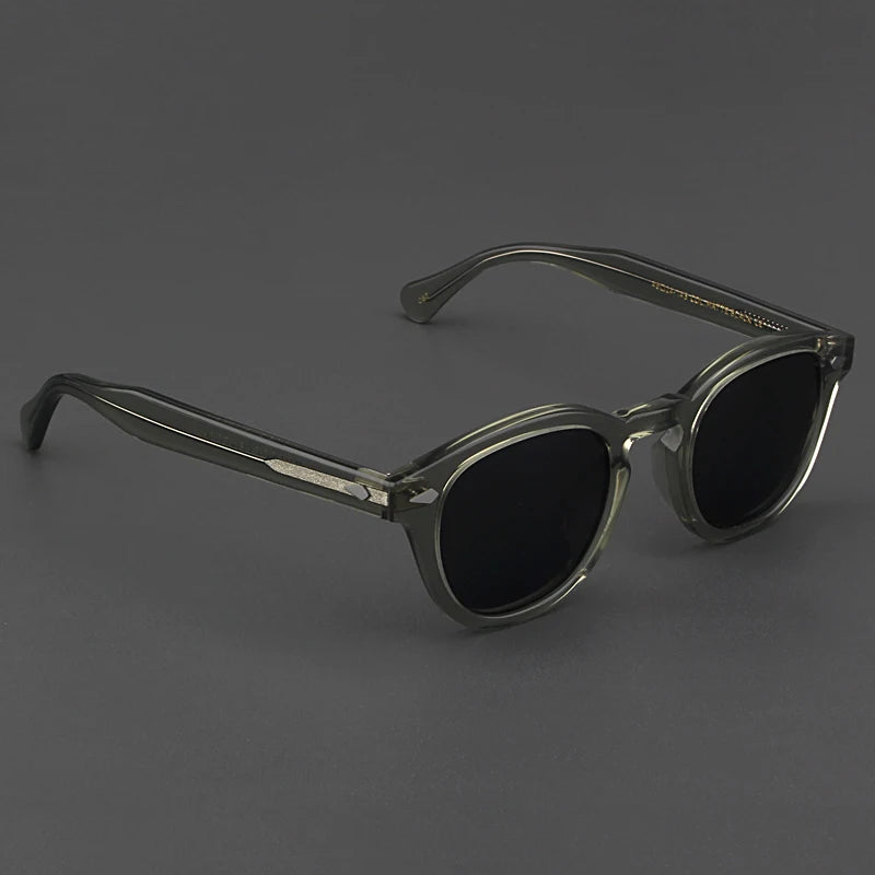 Johnny Depp Polarized Sunglasses Man Round Lemtosh Sun Glasses Woman Luxury Brand Vintage Acetate Frame Night Vision Goggles