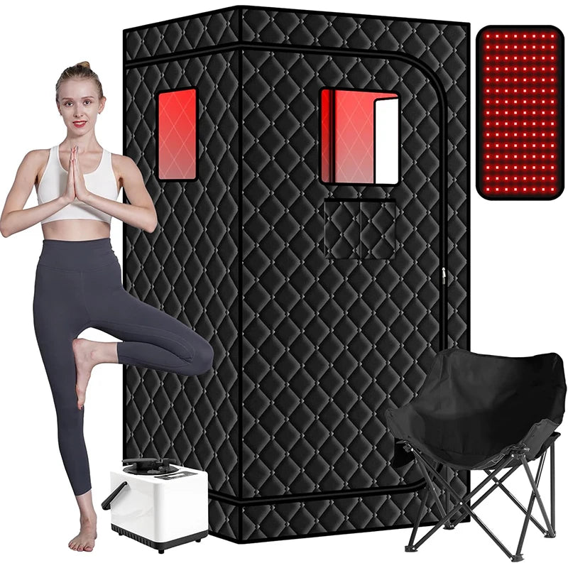 SMARTMAK Portable Steam Sauna Box With Infrared 660nm Light