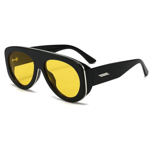 Fashion Oversized Pilot Shield Sunglasses Women Luxury Brand Vintage Y2K Punk Sun Glasses for Ladies Trendy Outdoor Eyewear