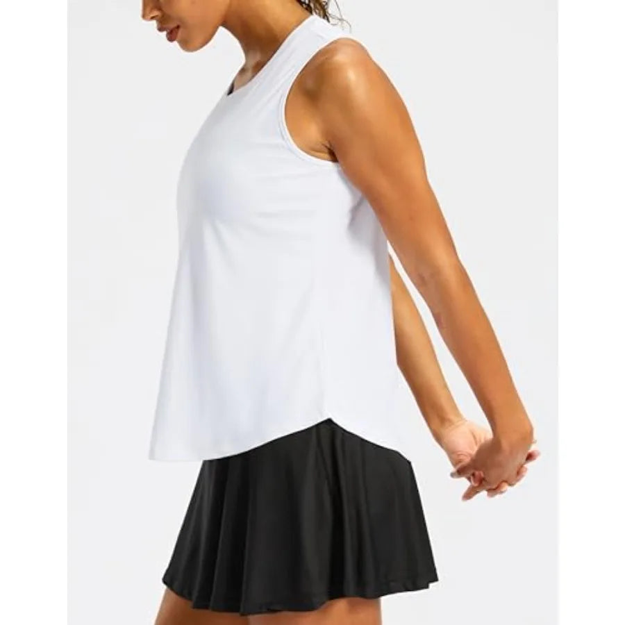 G Gradual Workout Tank Top for Women Sleeveless Athletic Yoga Tops High Neck Quick Dry Running Tennis Sports Shirts for Women