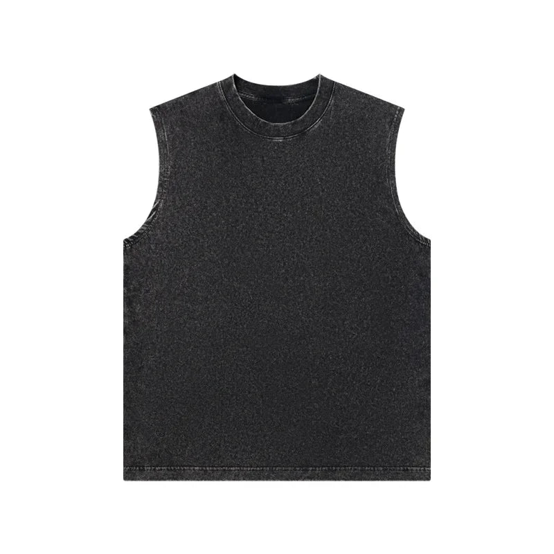 Pure Cotton Mens Sleeveless Vest Casual Summer Streetwear