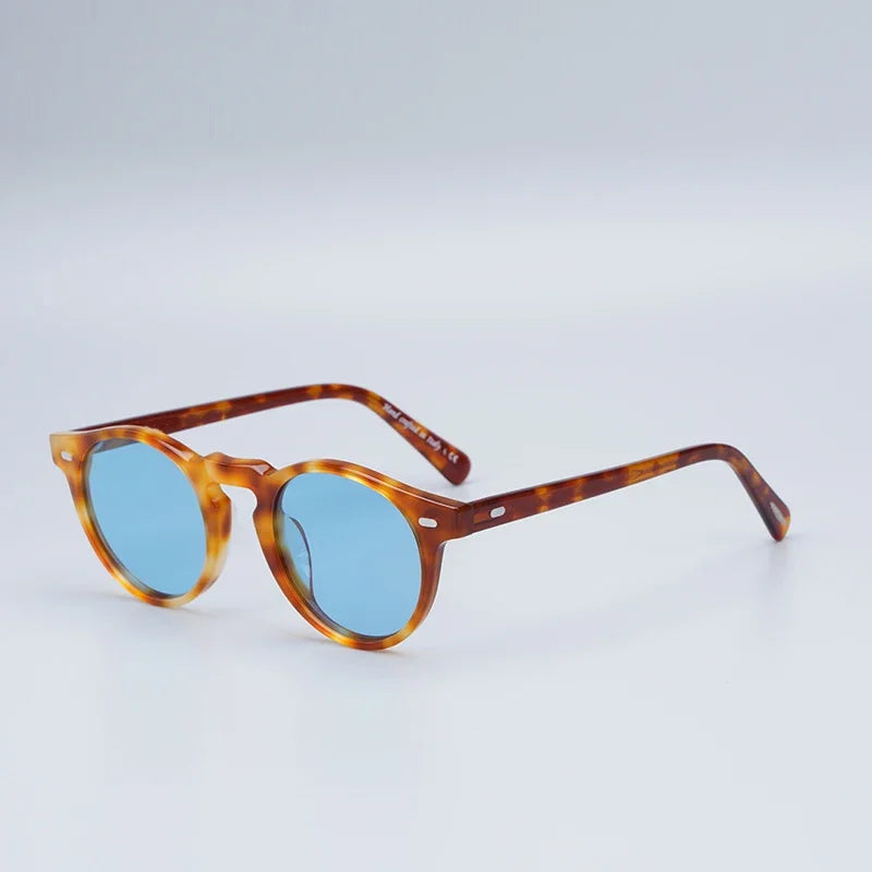 Oliver Gregory Peck Sunglasses Women Acetate Retro Round Polarized Vintage Driving Glasses Shades for Women Designer Sunglasses