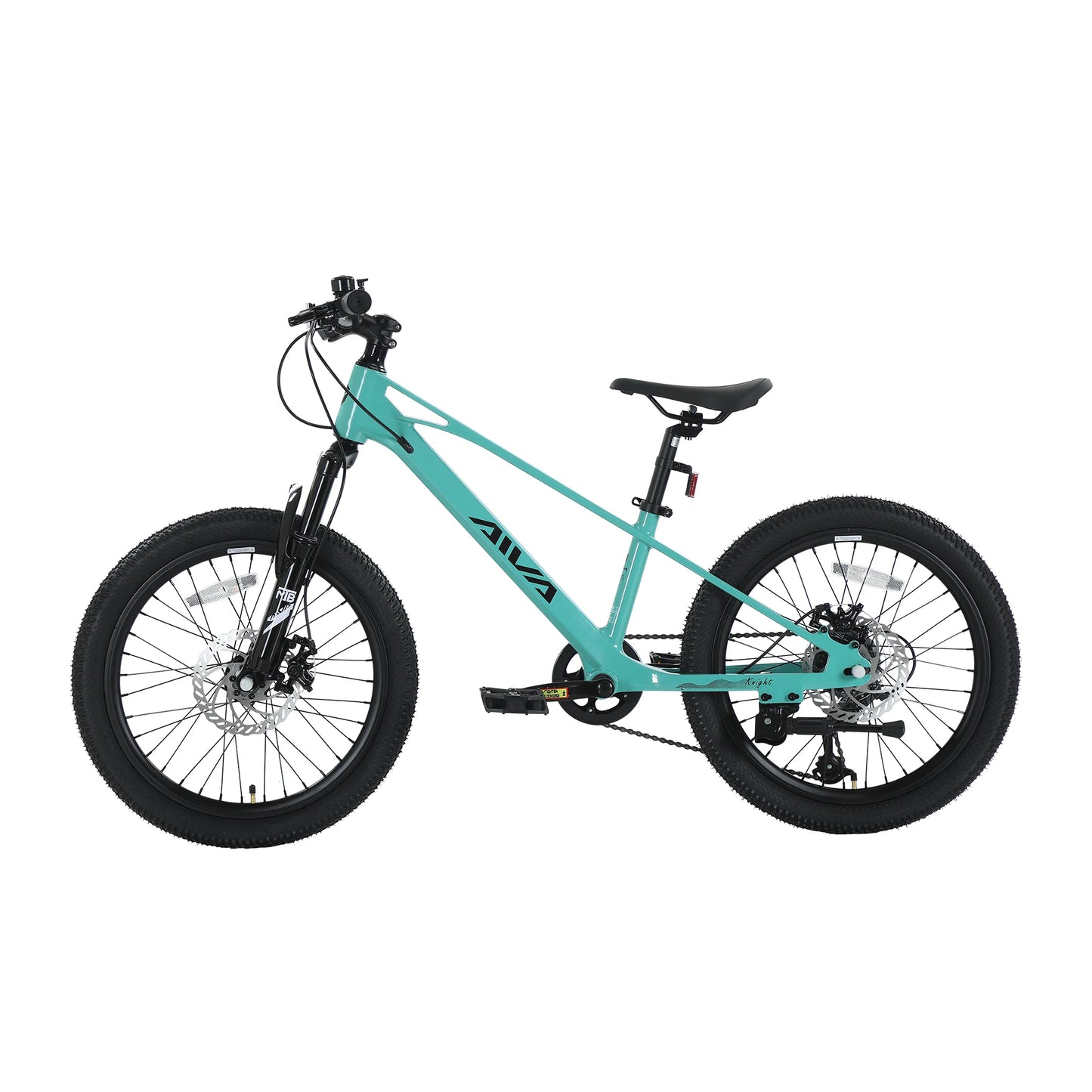 AIVA KNIGHT20 20 Inch Hardtail Mountain Bike, 7-Speed MTB, Bicycle for Teens & Adults, Lightweight Magnesium Frame, Suspension Fork, Front & Rear Disc Brakes