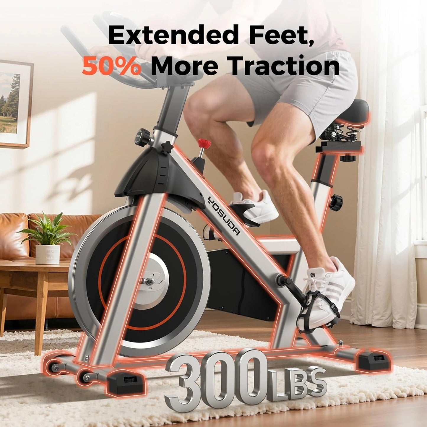 YOSUDA Exercise Bike Magnetic Indoor Cycling With Exclusive App
