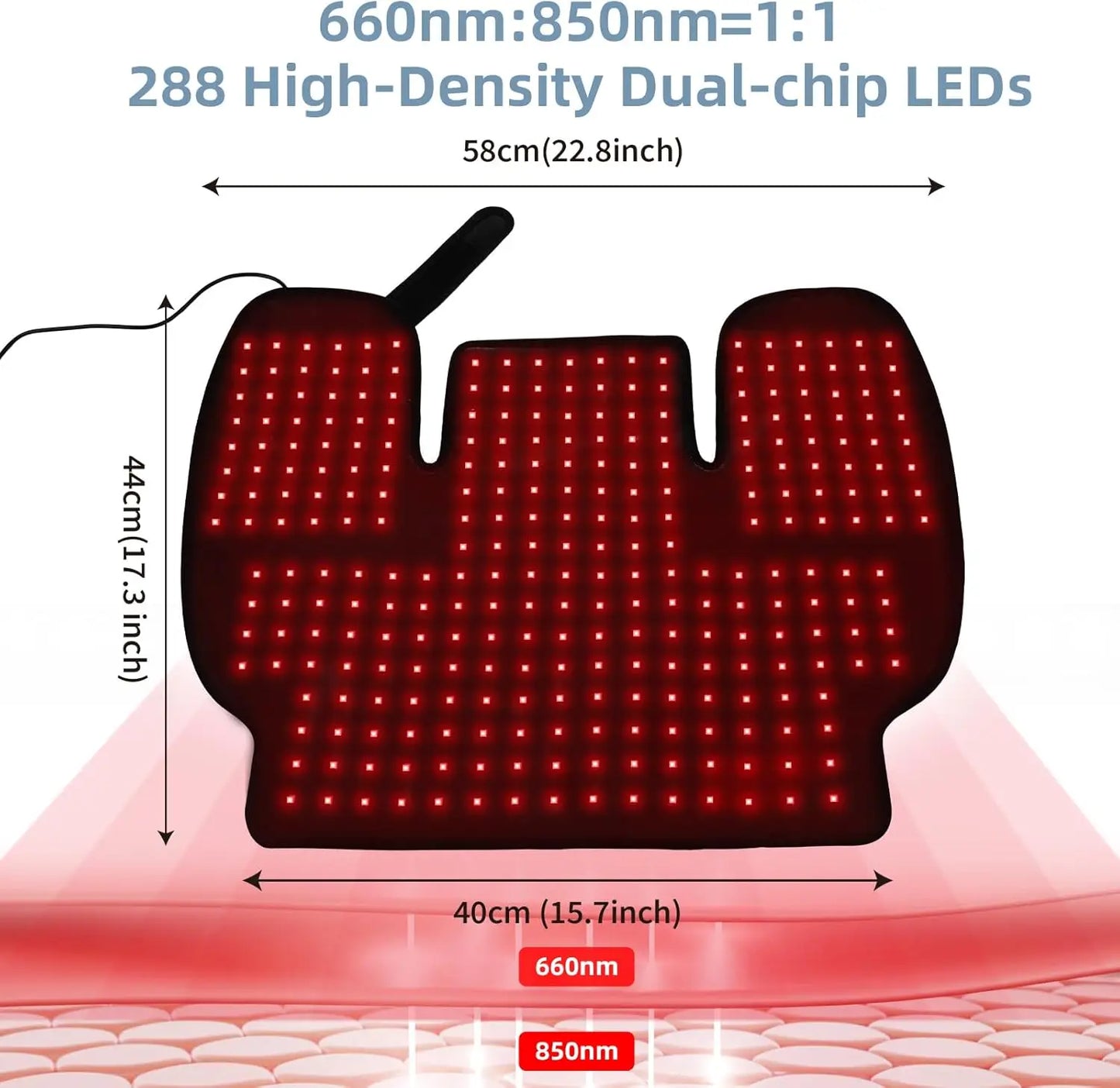 ZONGKUNG Dual Chip 660nm 850nm Red Light Therapy Shoulder Wrap