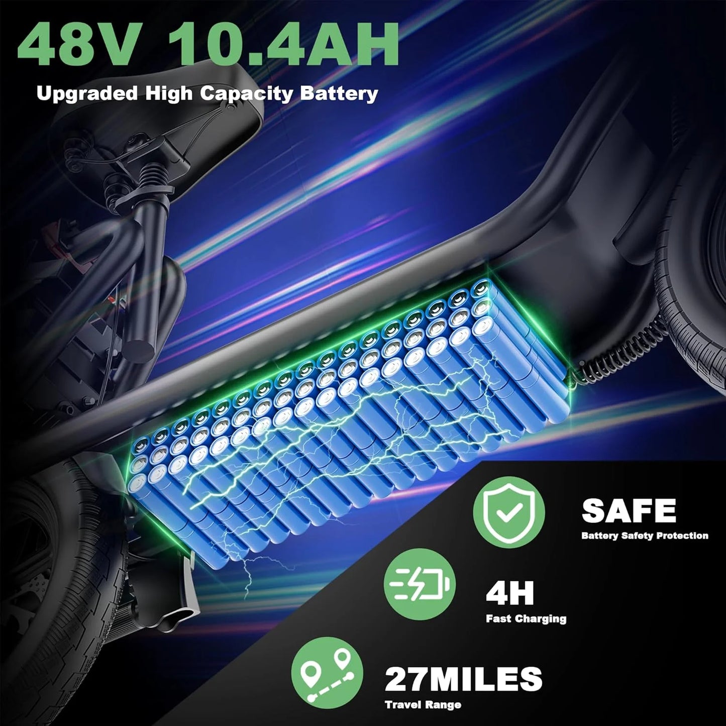 Electric Bicycle With Basket 28 Miles Range Shock Absorption