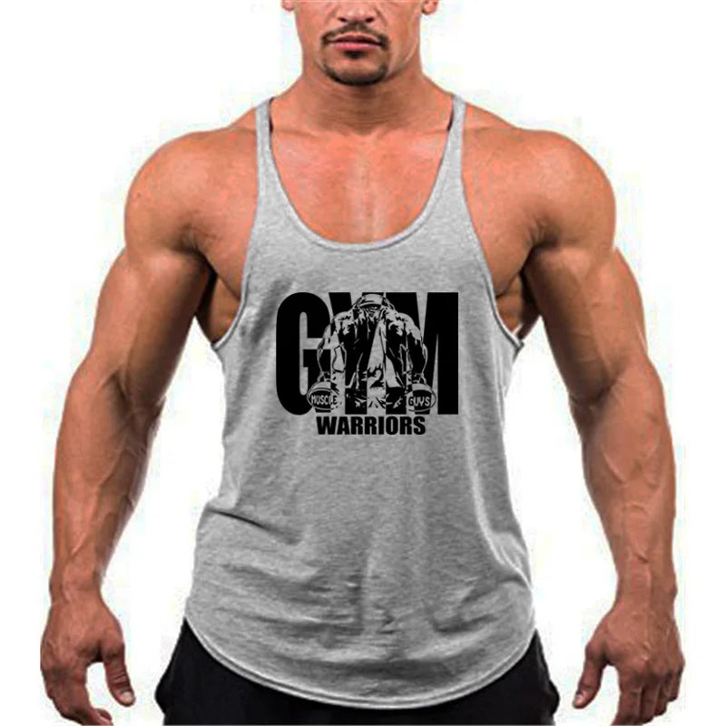 Cotton Breathable Sleeveless Gym Tank Top for Mens Workout