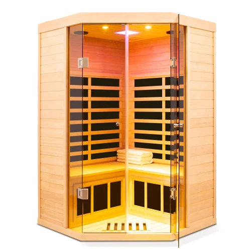 Hemlock Pentagonal Sauna Room for Two People Home Spa