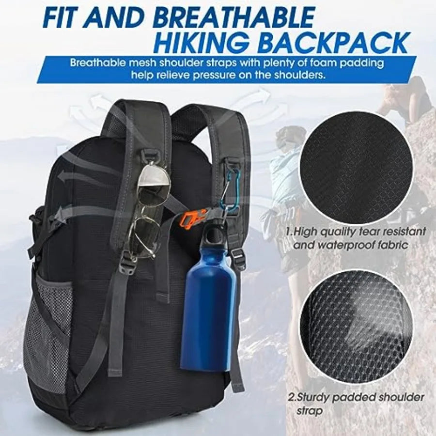 Hiking Backpack 40L Packable Lightweight Camping Backpack Men Women Waterproof Hiking Daypack Outdoor Travel Daypack