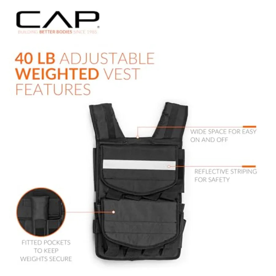 Adjustable Weighted Vest 20 150 lbs for Strength Training, Running and Workouts, Weight Vest for Men and Women, Fitness Trainin