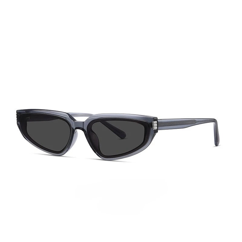 Y2K Cat Eye Sunglasses Women Trendy Olive Green Shades UV400 Protection Retro Narrow Small Frame Sun Glasses Fashion Streetwear