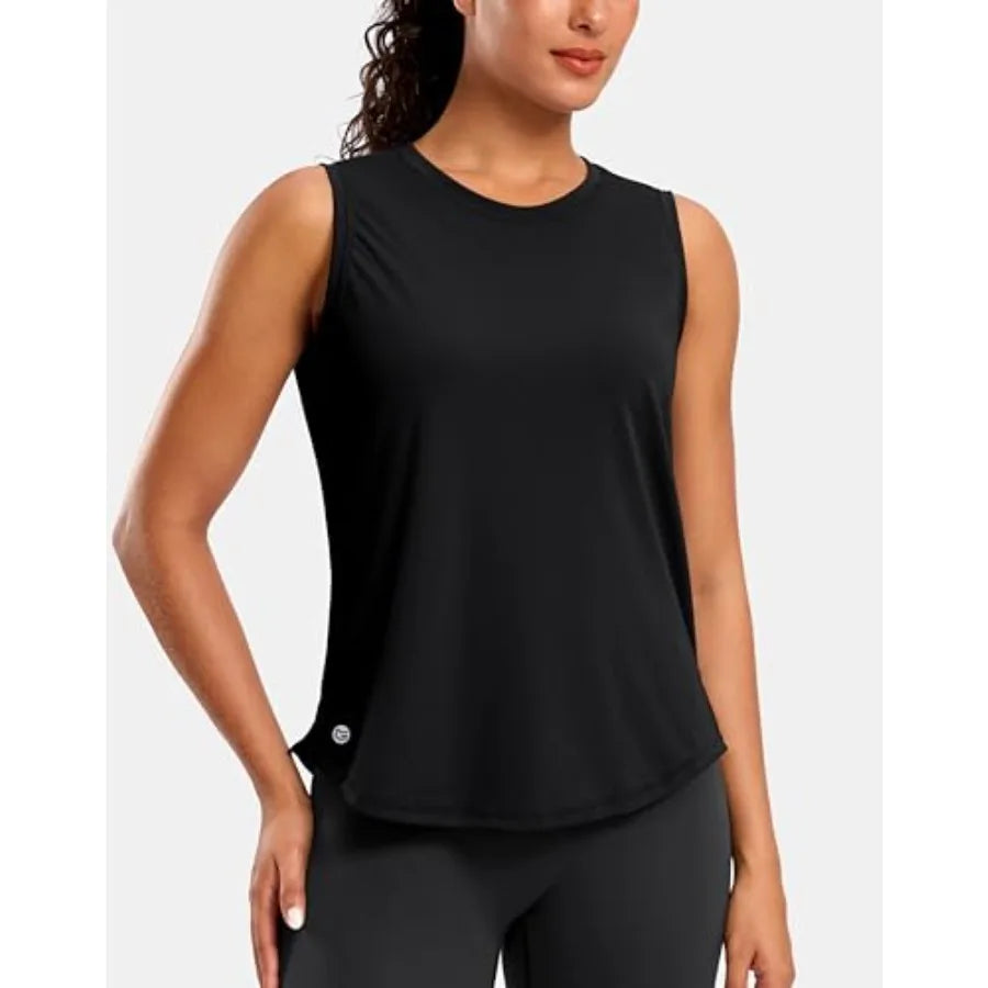 G Gradual Women's Sleeveless Workout Tops Lightweight High Neck Tennis Yoga Shirts Running Athletic Tank Tops for Women