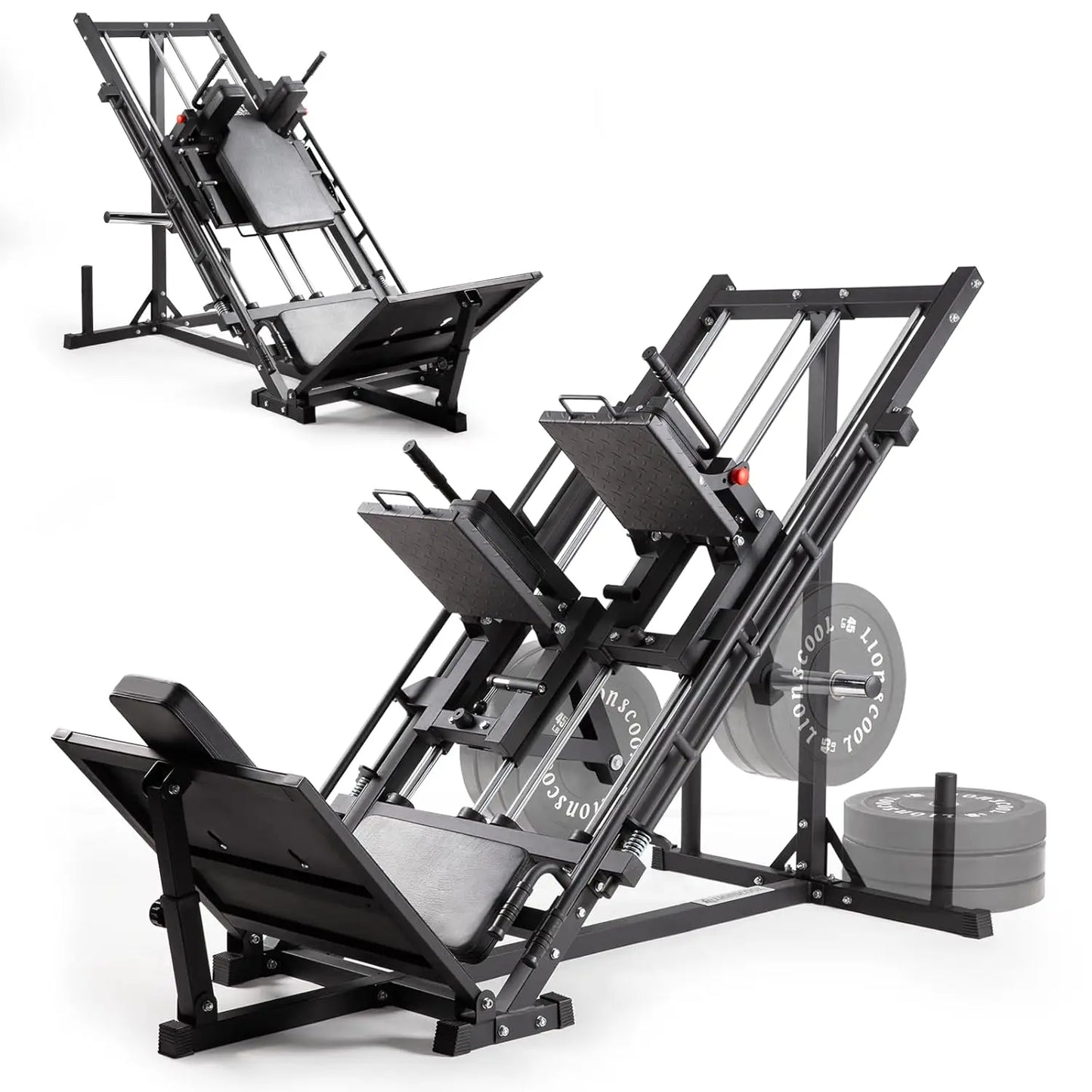 Upgraded 3-in-1 Leg Press Hack Squat Machine with Weight Storage, Professional Adjustable Iso-Lateral Trainer with, Customized