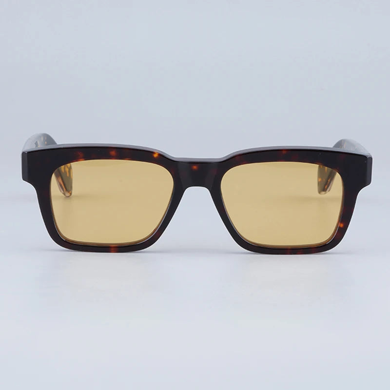 JMM Molino Square Sunglasses with Rivet Handmade Classical Vintage Acetate Designer Brand Prescription Eyeglasses with Case